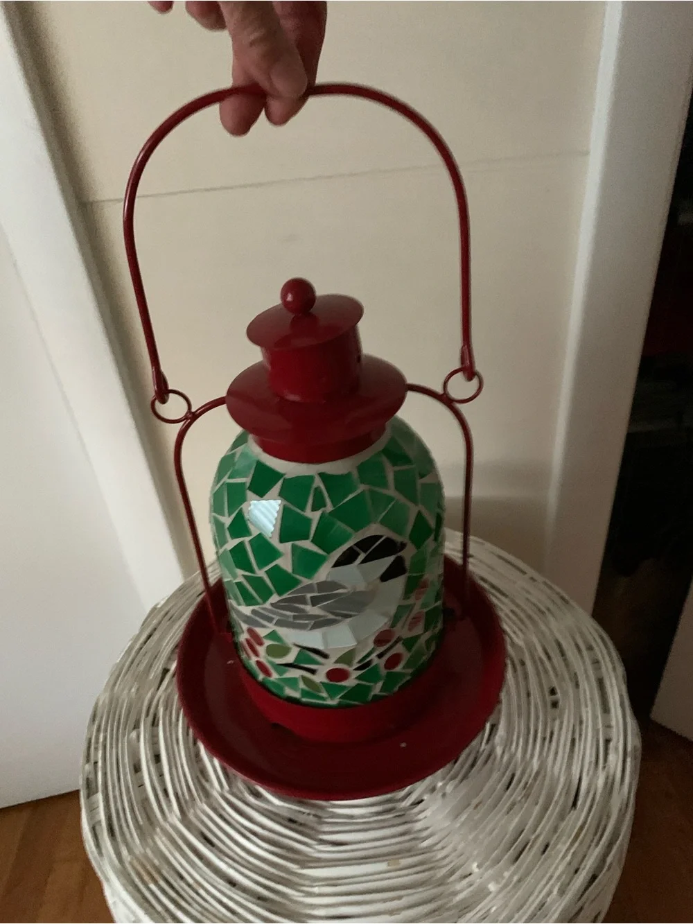 Mosaic Hanging Bird Feeder Dome Sm To Med Birds: bird motif